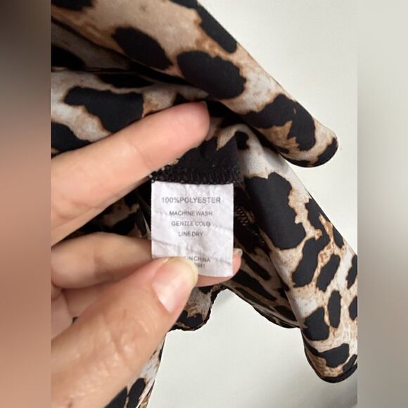 Amanda Uprichard for Le Tote Leopard Halter Tiered Top - Picture 5 of 8